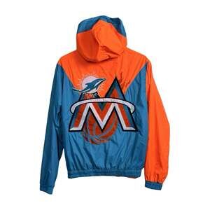 Vintage Miami Dolphins and Miami Heat Sample Wind Breaker Jacket Size M